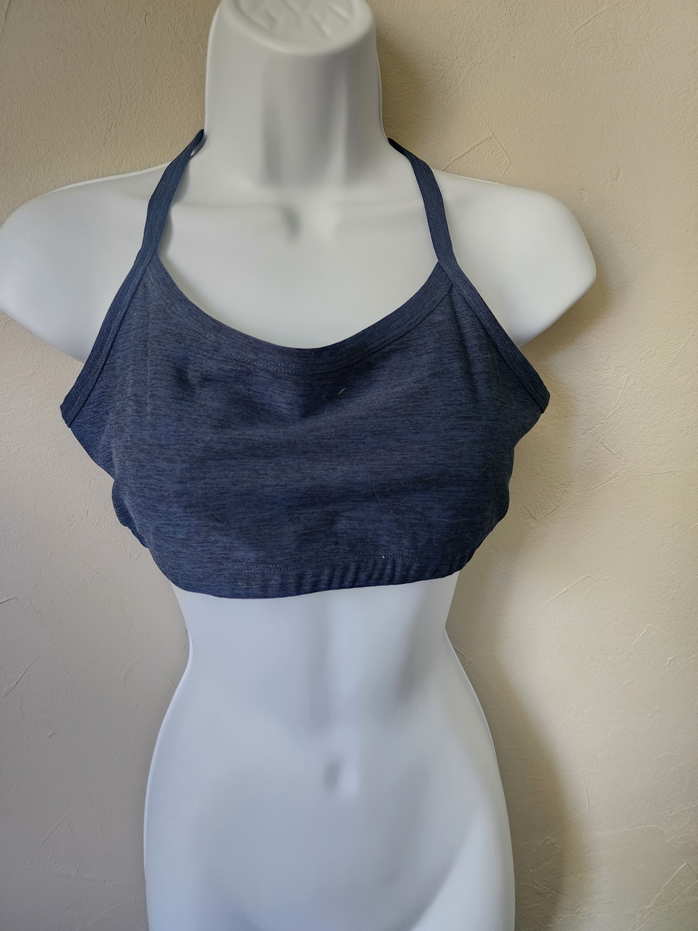 Quince Navy Heather Seamless Sports Bralette Size Medium